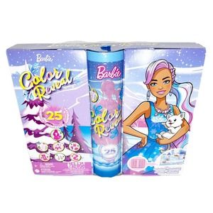 Barbie Color Reveal Advent Christmas Calendar 25 Surprises 1 Doll & 1 Pet NEW